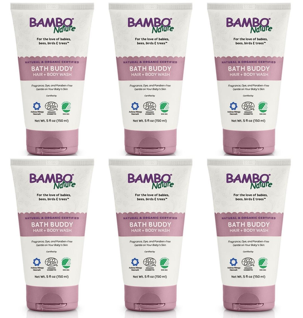 Amazon.com: Bambo Nature Bath Buddy Hair & Body Wash, 5 fl oz, 6 Count ...