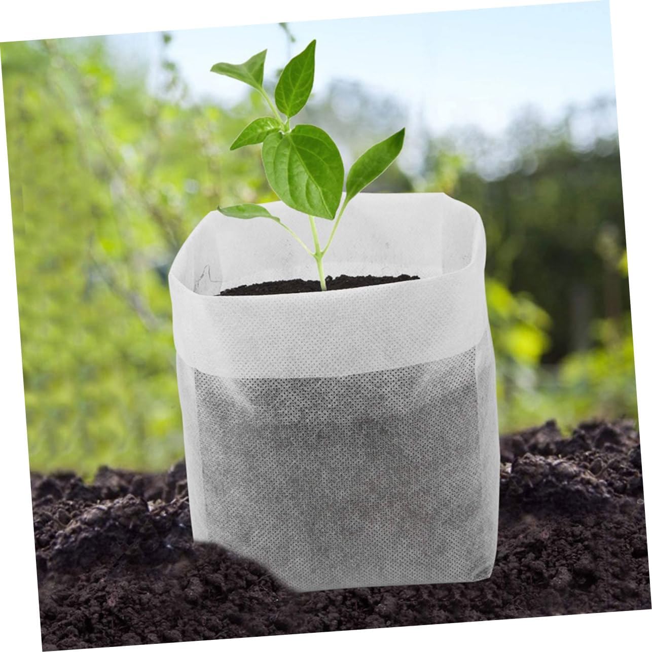 Mikikit 1000pcs Planters Grow Bags Vegetable Planter Pouch Potato Growing Bag Plant Storage Non-Woven Fabrics for Optimal Plant Growth