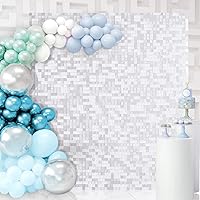 Vista 164 de 36 Panels Giltter Wall Backdrop Pink Shimmer Wall Backdrop for Party Wedding Birthday Engagement Bachelorette Parties Anniversary Decoration