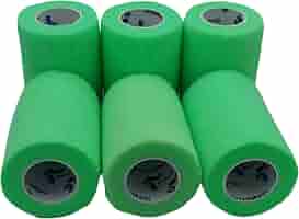 Bandage Cohésif PintoMed Vert Neon - 6 Rouleaux De 7,5cm X 4,5m - Autoadhésif Et Flexible Pour Sport Et Premiers Secours