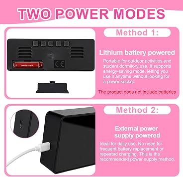 Digital Alarm Clock Bedside with Large Colorful LED Display Desk Clock