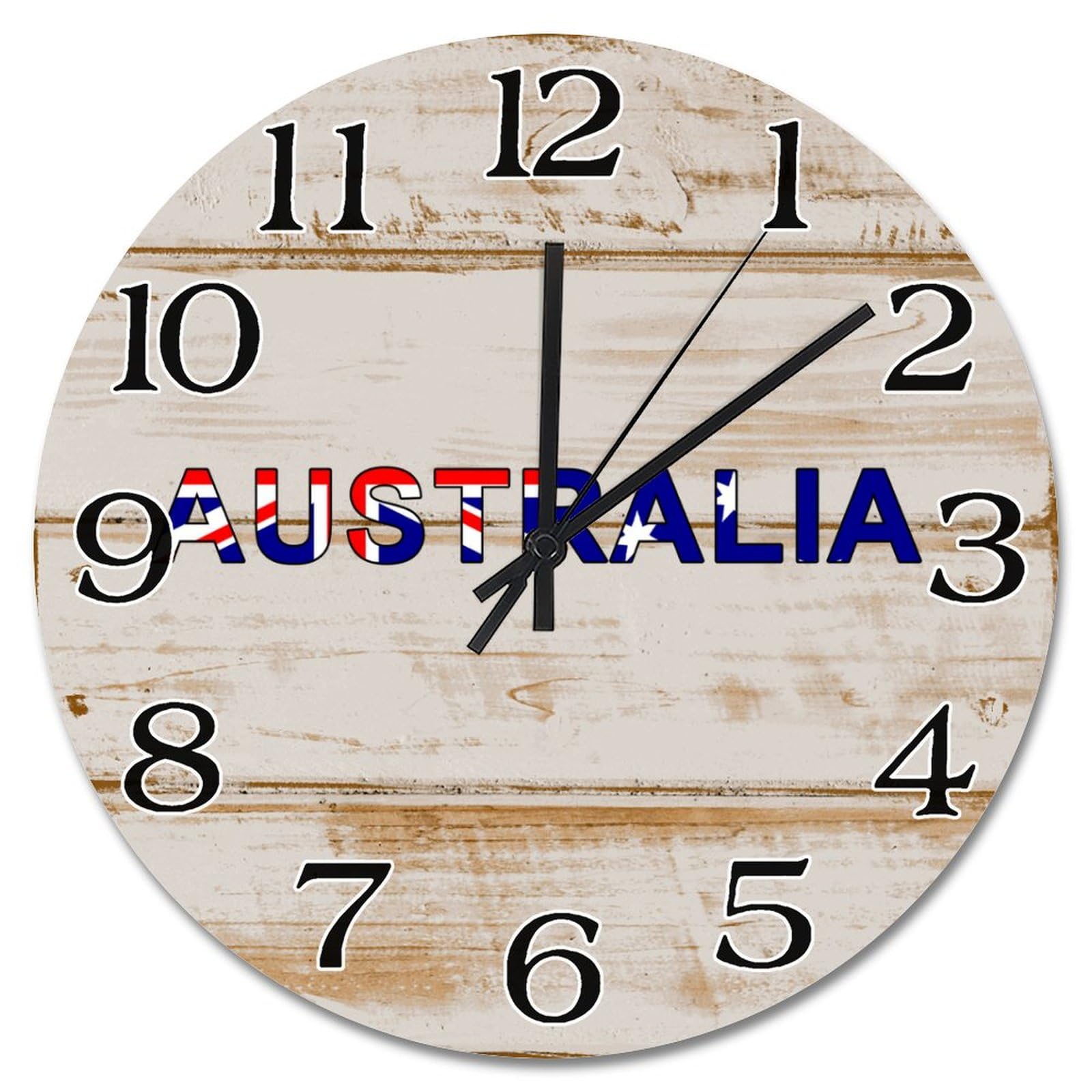 Horloge murale rustique Australie pour cuisine et salon familial