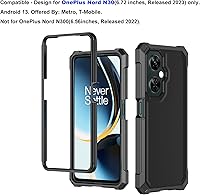 Vista 2 de Ailiber Funda para teléfono OnePlus Nord N30, One Plus N30 5G con protector de pantalla de vidrio templado, protección de estructura de 2 capas