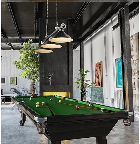 Miniatura 2 de Z-Lite 2306-3MB-BN-MB15 - Colgante de billar con cordón, 3 luces, 180 vatios totales, negro mate y níquel cepillado