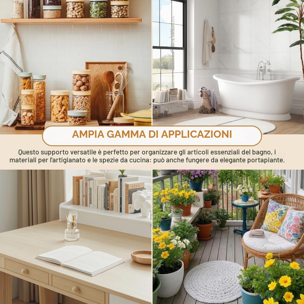 Organizer da Cucina a 2 Ripiani per Tè, Porta Tazze,Soggiorno | Organizer da Cucina in Bambù Imitazione Rattan, Supporto per Tazza da Caffè, Contenitore per Tazza di Caffè