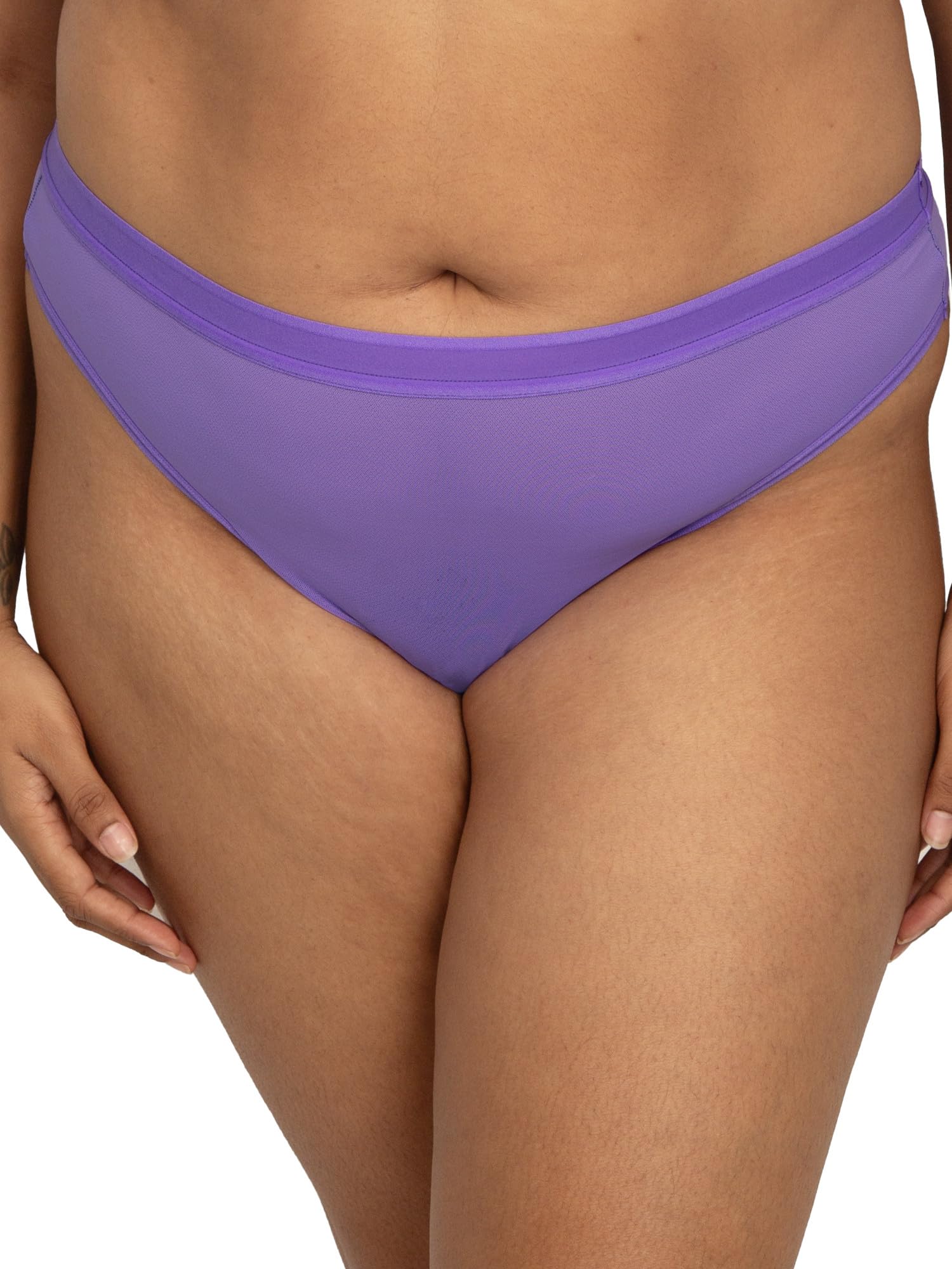 Curvy CoutureWomen's Sheer Mesh Brief & Thong Panties