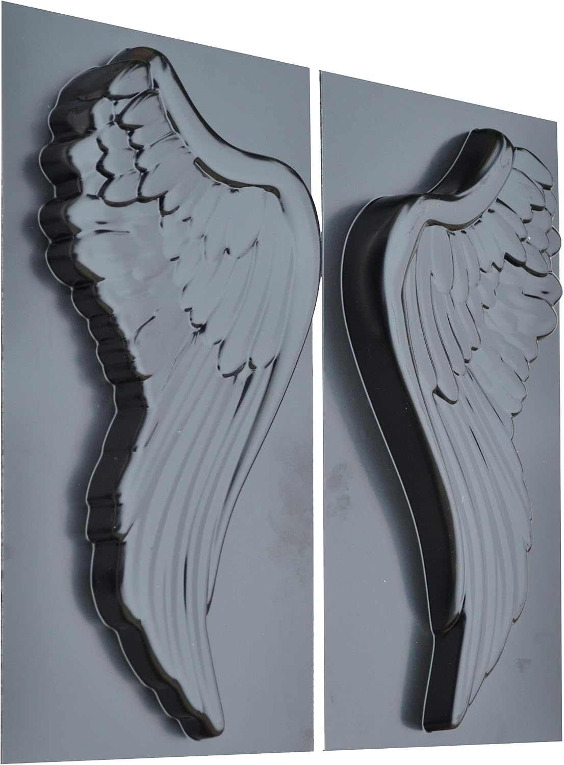 Concrete Mold Angel Wings 3D Statue Decor Wall Wings DIY Plastic Mold (D51+D51-big)