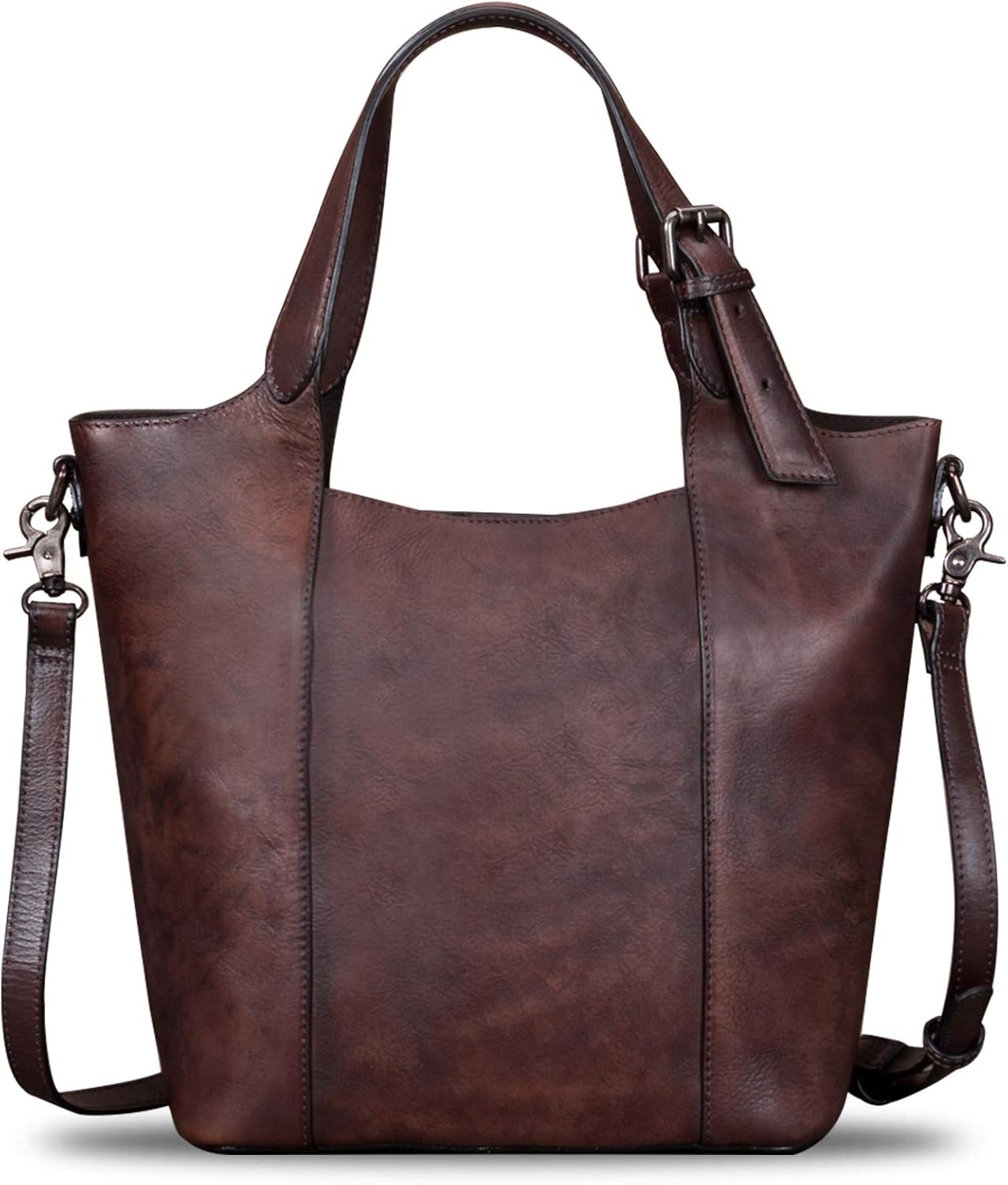 Genuine Leather Handbag for Women Vintage Handmade Shoulder Bag Purse Tote Cowhide Satchel Crossbody Top-Handle Bag Genuine Leather Handbag for Women Vintage Handmade Shoulder Bag Purse Tote Cowhide Satchel Crossbody Top-Handle Bag