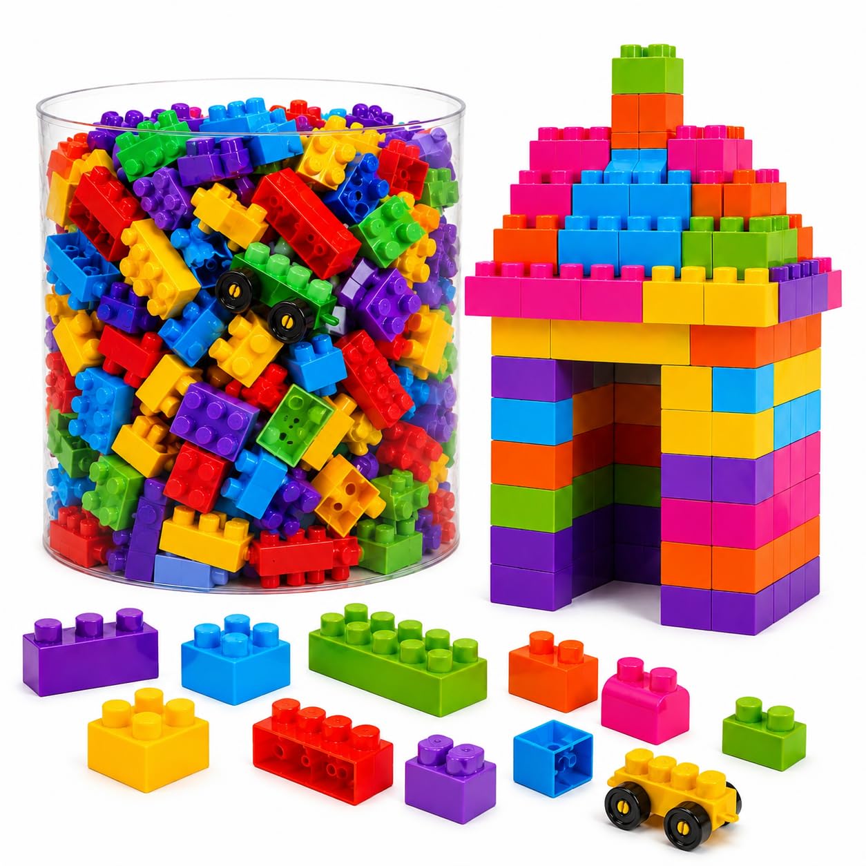 Creative Building Blocks for Kids (52 Pieces) | Educational Toy for 3+ Years | Colorful Interlocking Bricks Set | Improves Motor Skills, Creativity & Learning-image-48