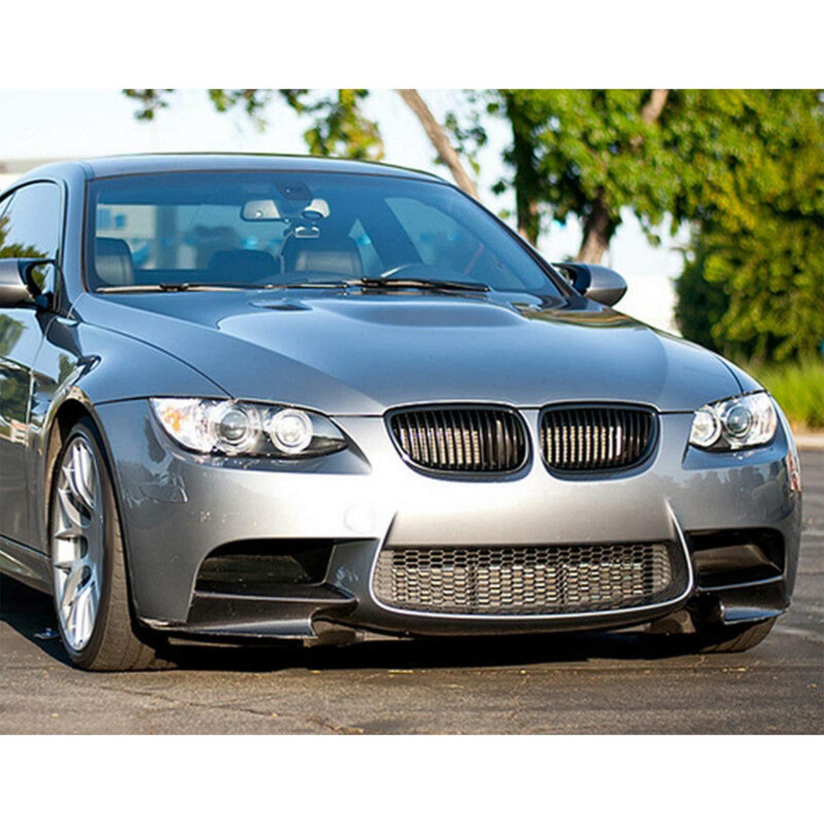 E90 Splitter, E92 M3, Frontstoßstange, Paar Frontstoßstangenspoiler Lip Deflector Splitter Passend für E90 E92 E93 M3 2007-2012Glänzend Schwarz (Glänzend schwarz)