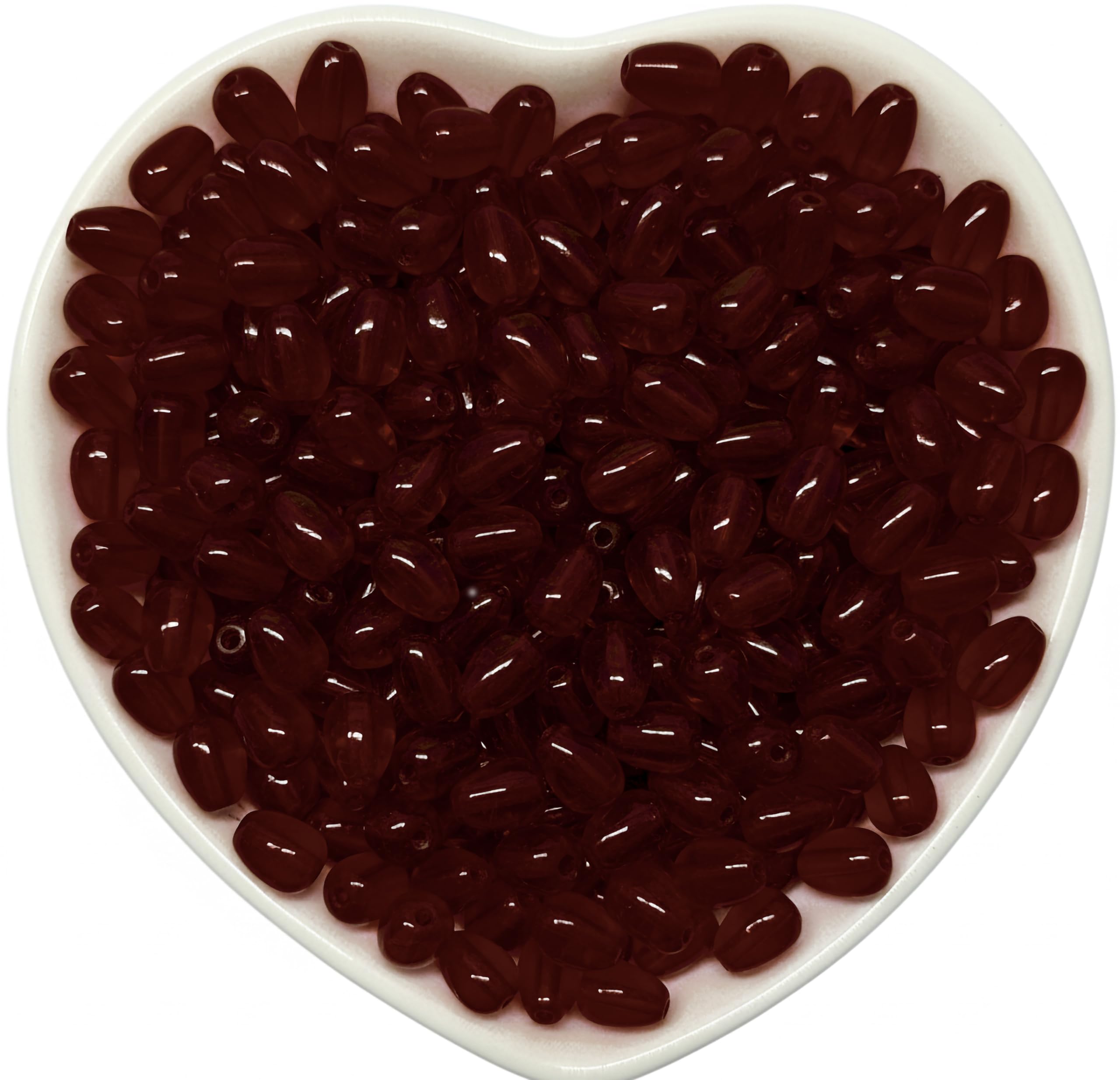 INDIKONB Glass Drop Beads for Jewellery Making - 8x5mm Teardrop Crystal Moti for Saree Kuchu, Bracelet & Craft Work - Approx. 150 Pcs - (Maroon)-image-40