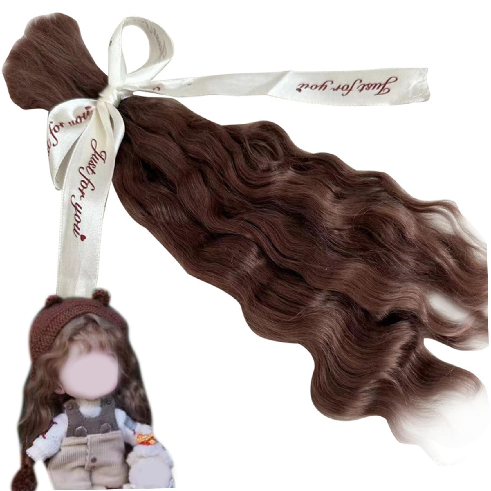 Capelli Finti Per Bambole - Set 5 Pezzi Con Ricci Corti E Frangia Per DIY Barbie E Bambole 1/3 1/4 1/6 - Foto 13