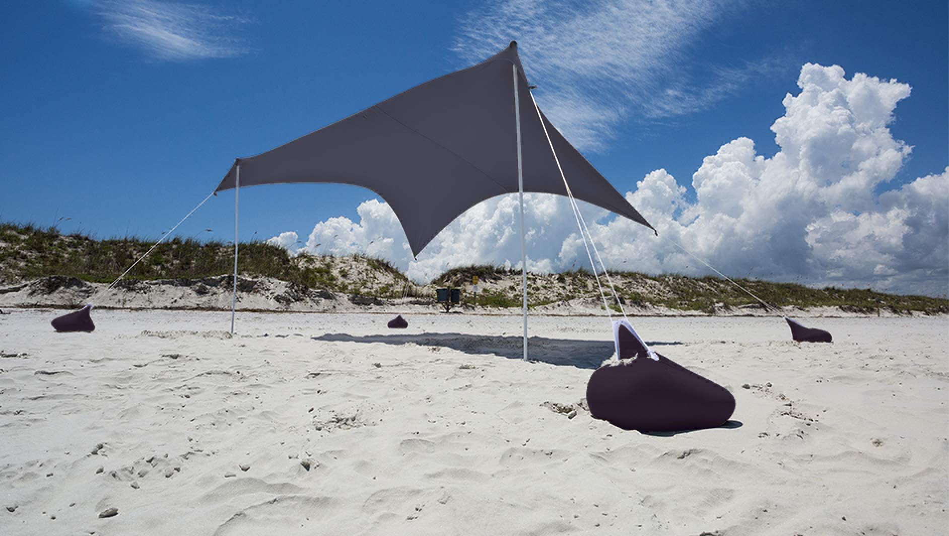 Otentik Beach Sunshade - with Sandbag Anchors - The Original Sunshade Since 2011