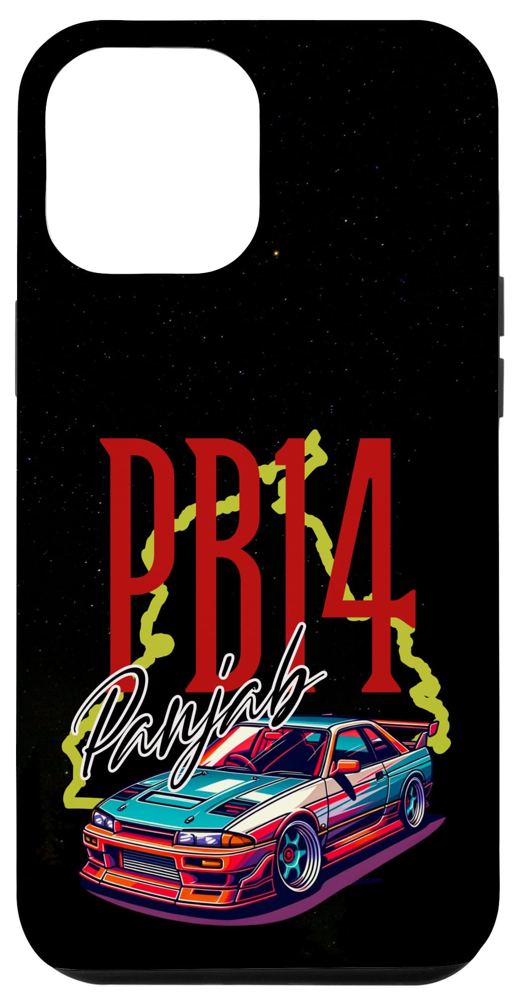 iPhone 15 Plus PB14 Ajnala Punjab theme Showing Punjab map Case