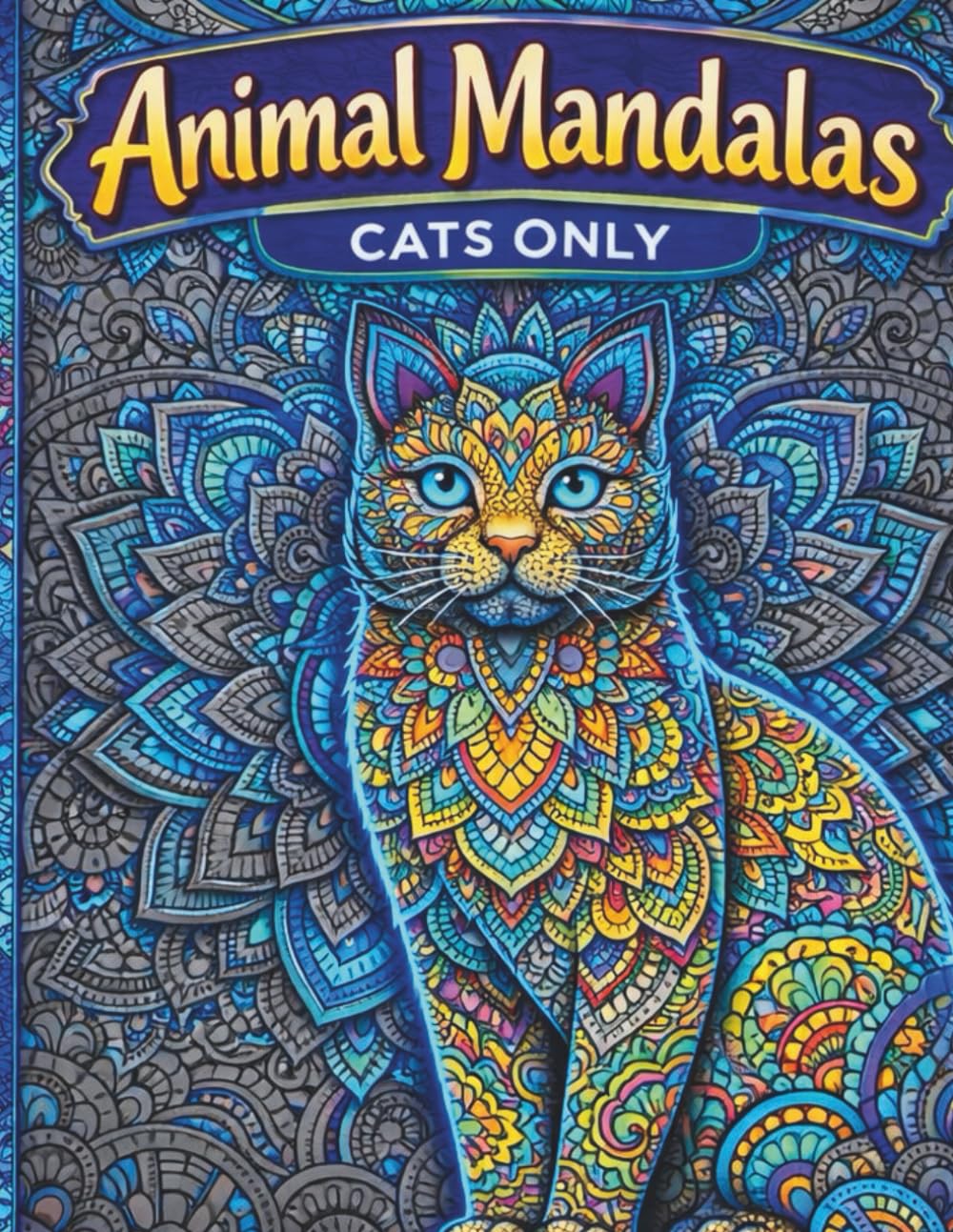 Animal Mandalas – Cats Only: 36 Intricate Cat Mandala Coloring Pages for Relaxation, Mindfulness, and Stress Relief (Animal Mandalas: A Mindful Coloring Series)