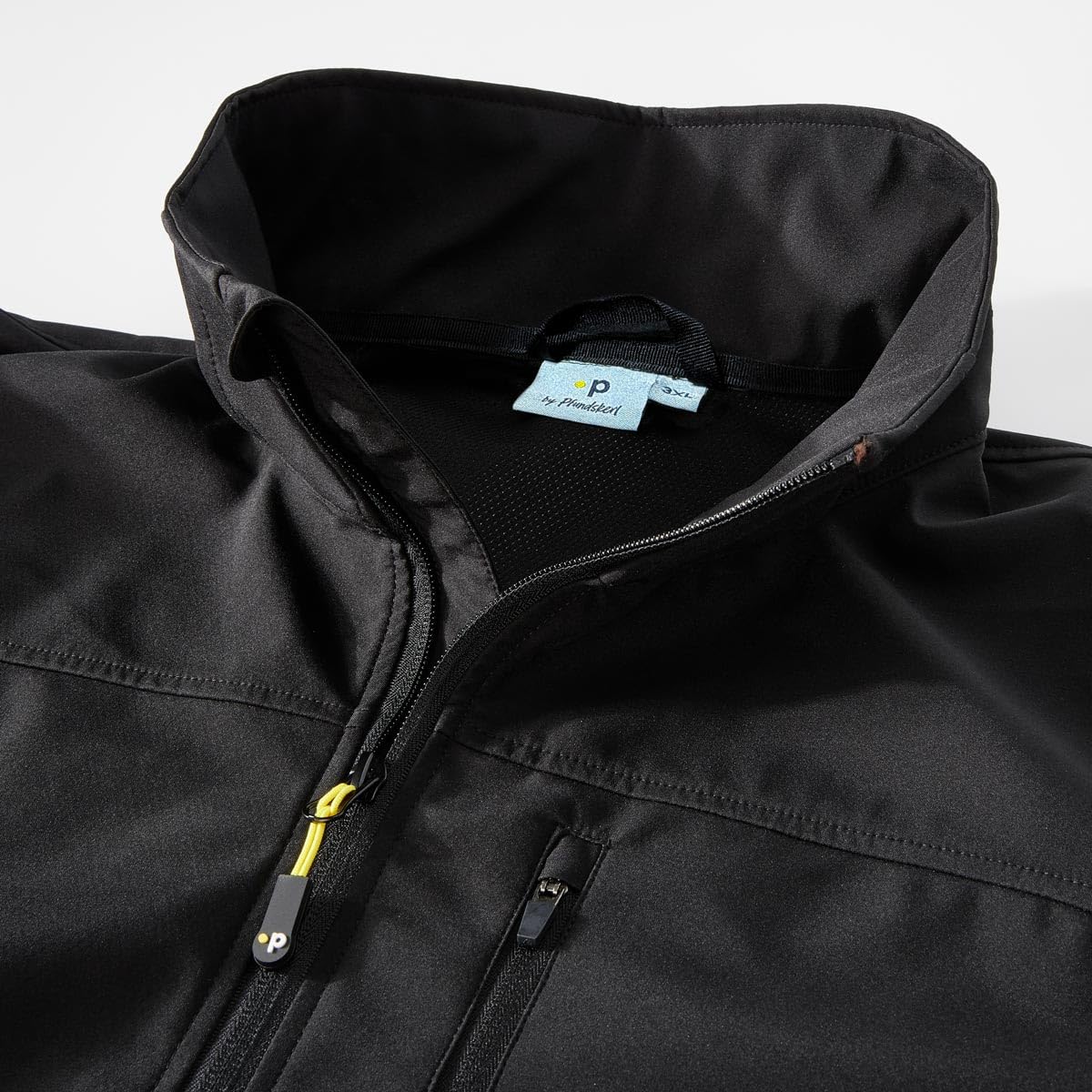 Pfundskerl Herren Softshelljacke | atmungsaktiv | winddicht | 3XL 4XL 5XL 6XL 7XL 8XL 10XL 12XL 14XL | Schwarz | Große Größen