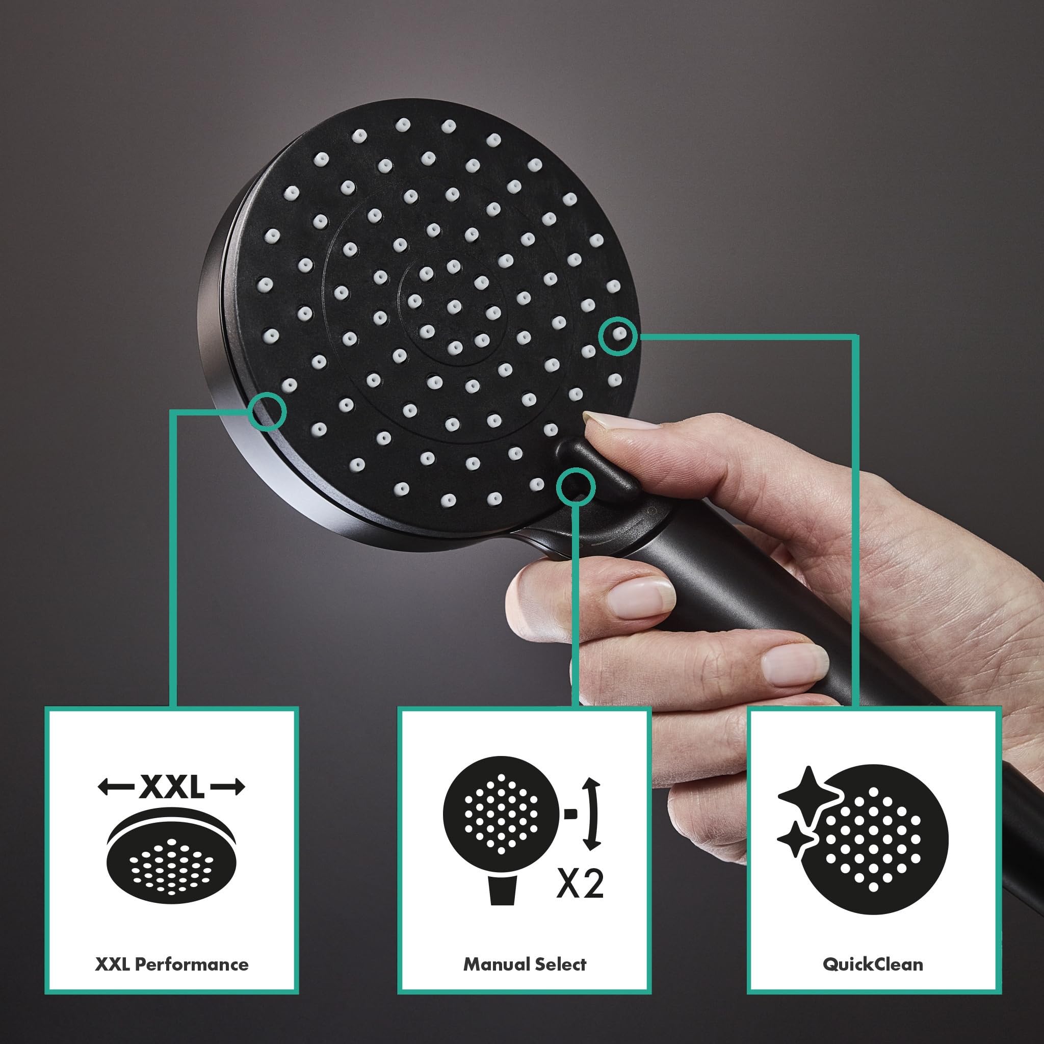 Amazon.com: Hansgrohe Vernis Blend - Rainfall Shower Head (⌀ 205