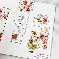 Vista 8 de Juego de 12 Rollos de Cinta Washi Floral de PET y Pegatinas de PET – Fácil de Usar para Journaling y Elaboración de Tarjetas, Ideal