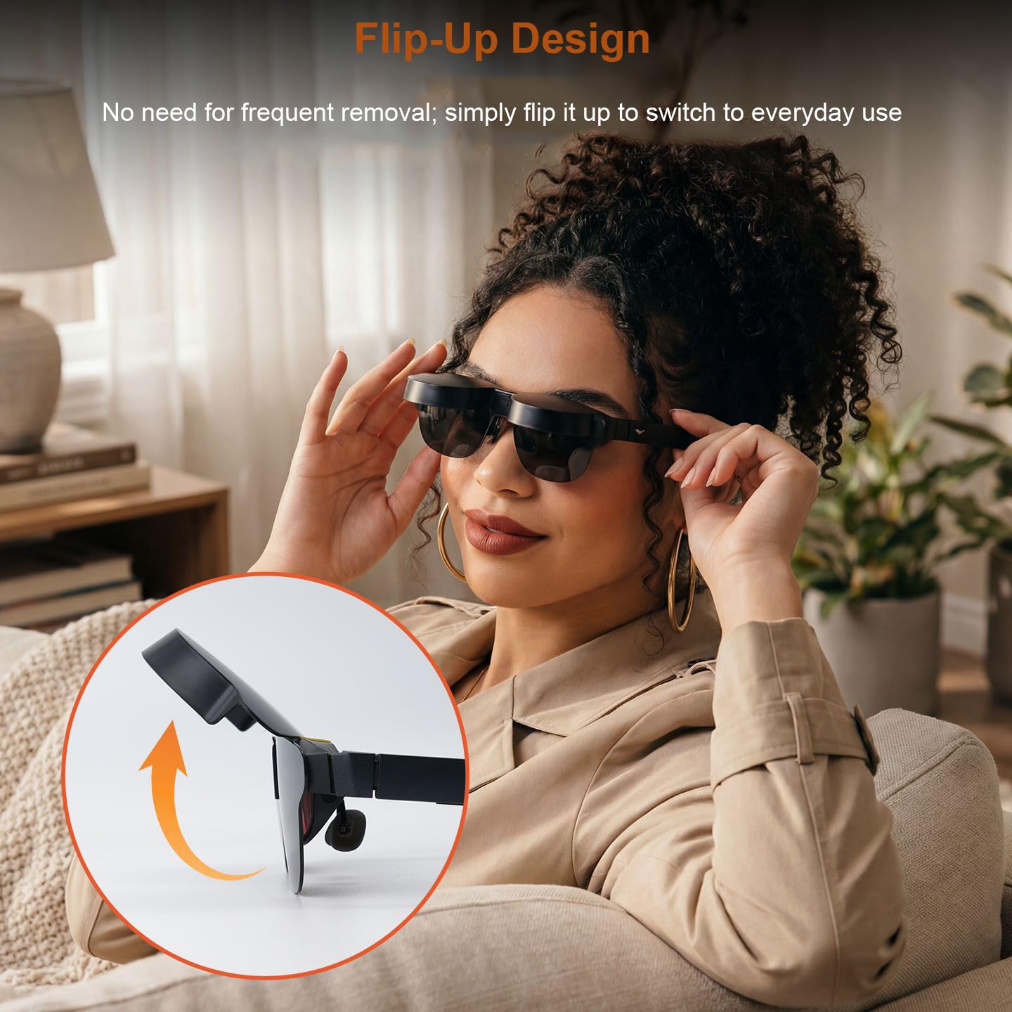 Per RayNeo Air 3s/Air 4/Air 3s Pro/Air 4 Pro, copertura parasole ribaltabile per occhiali AR, filtro anti-luce diffusa con design ribaltabile