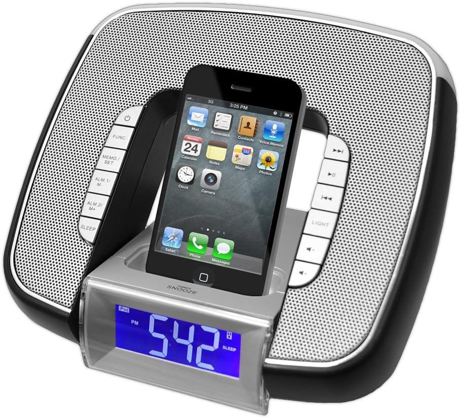 Pyle PyleHome PICL29B Docking/Aux Input Clock Radio with FM