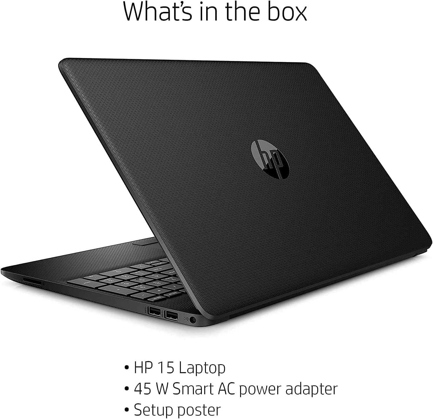 HP 2022 Notebook 15 Laptop, 15.6" Full HD Screen, Intel Celeron N4020 Processor, 8GB DDR4 Memory, 128GB SSD, Webcam, Type-C, RJ-45, HDMI, Windows 10 Home, Black
