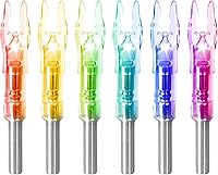 Vista 7 de 6/12 PCS S Lighted Nocks for Arrows .244"/6.2mm Inside Diameter Lighted Arrow Nocks for Archery Hunting