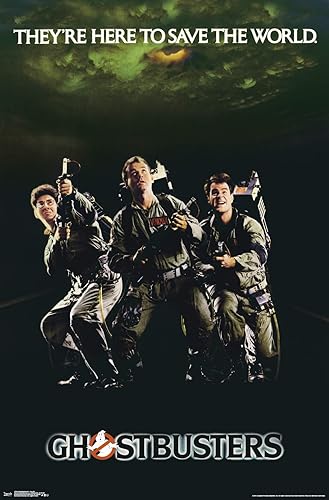 Trends International Ghostbusters 1984 - Póster de pared con diseño de arte clave, 22.375 x 34 pulgadas, versión sin marco