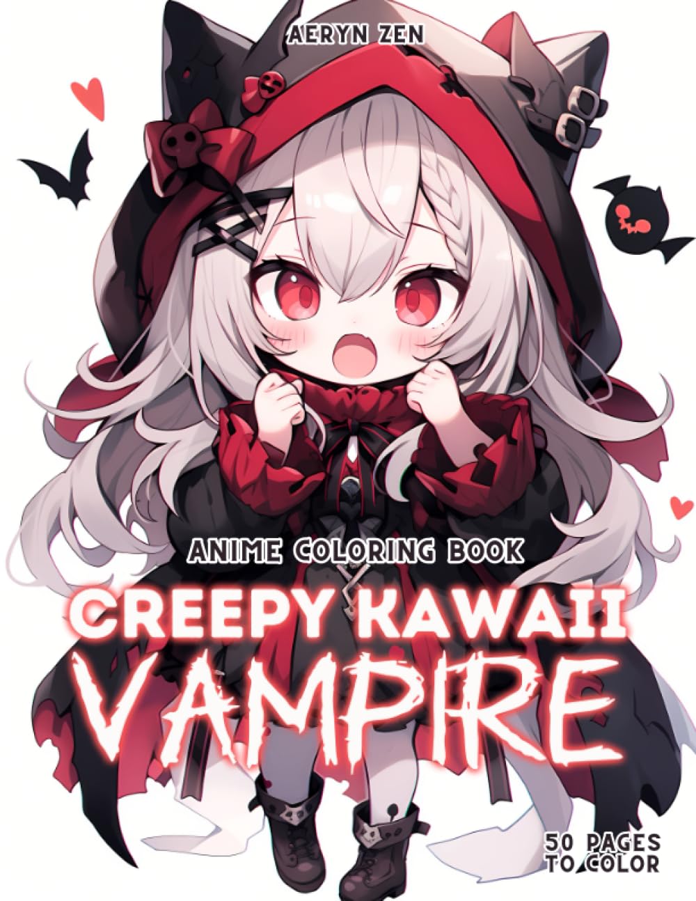 Anime Coloring Book: Creepy Kawaii Vampire: Manga Art & Anime Enthusiasts Stress Relief Adult Coloring