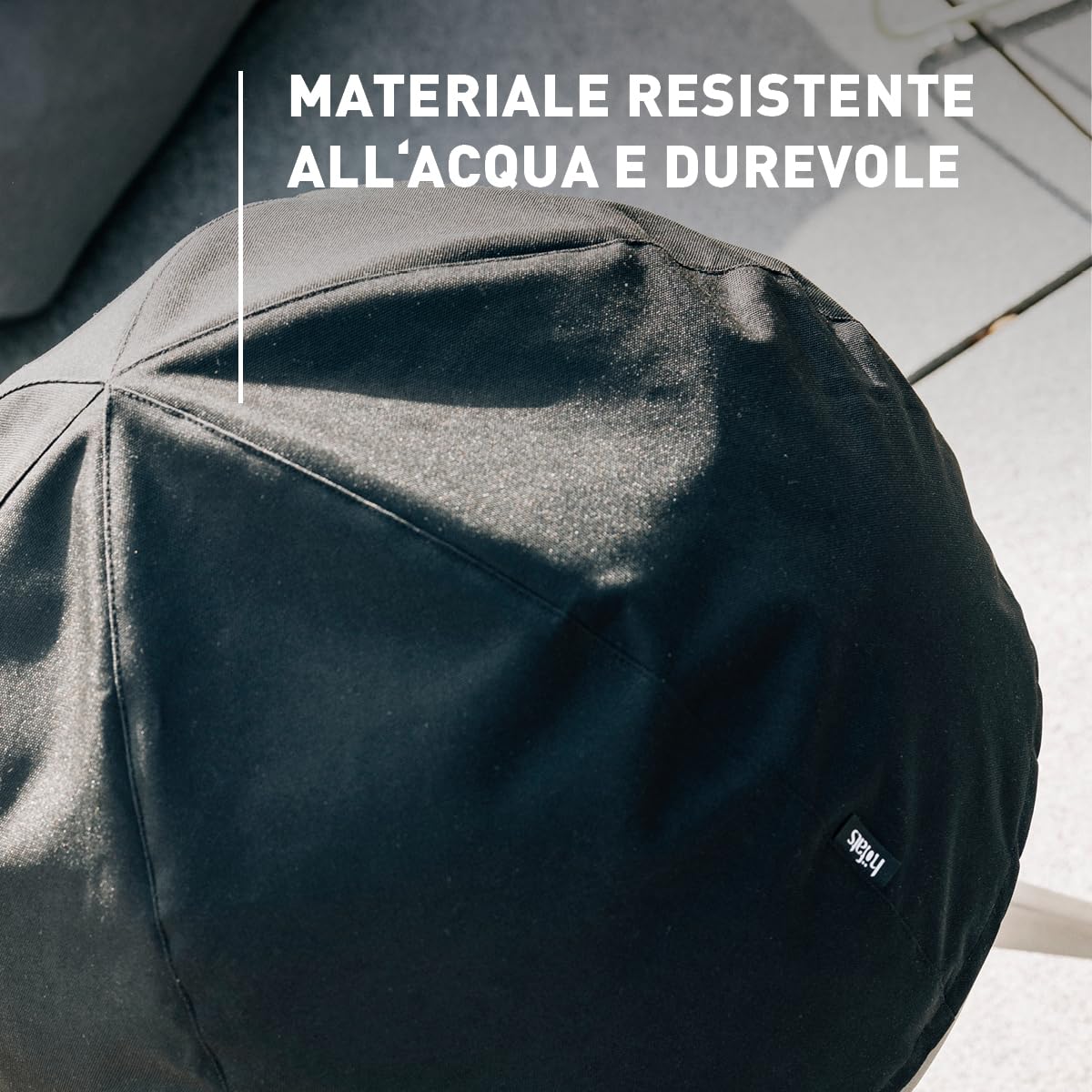 höfats - Telo di copertura MOON – Custodia protettiva adatta e resistente alle intemperie, resistente ai raggi UV, con fermaglio – I montanti modellanti impediscono l'accumulo di acqua – protegge il