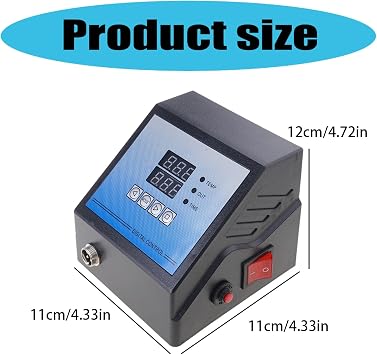110V / 220V Digital Control Box Press Machine Temperature Control Box Heat Transfer Printer Temp Controller 1300W Equipment for Dedicated K
