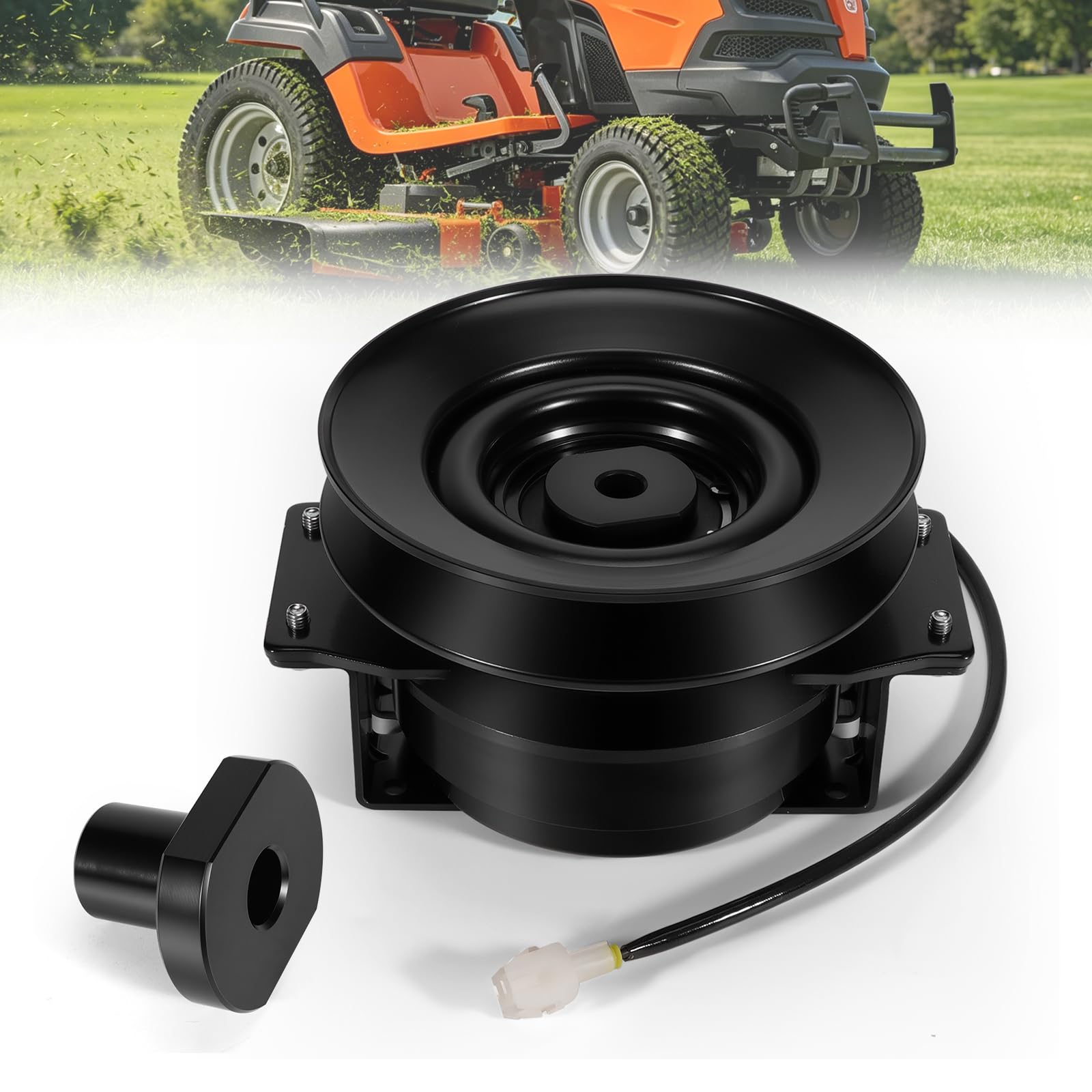 Photo 1 of Ytrica 587241401 Lawn Tractor Mower Electric PTO Clutch Compatible with Husqvarna TS348D TS348XD TS354X TS248G TS254XG with Wiring Harness