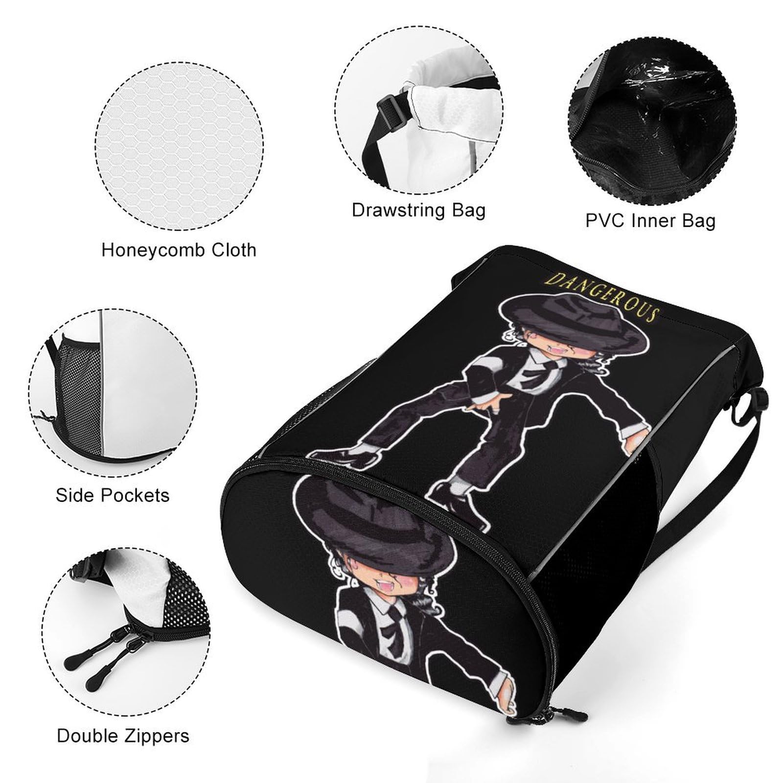 Amazon.co.jp: ジムサックバッグ マイケル ジャクソン 巾着バッグ