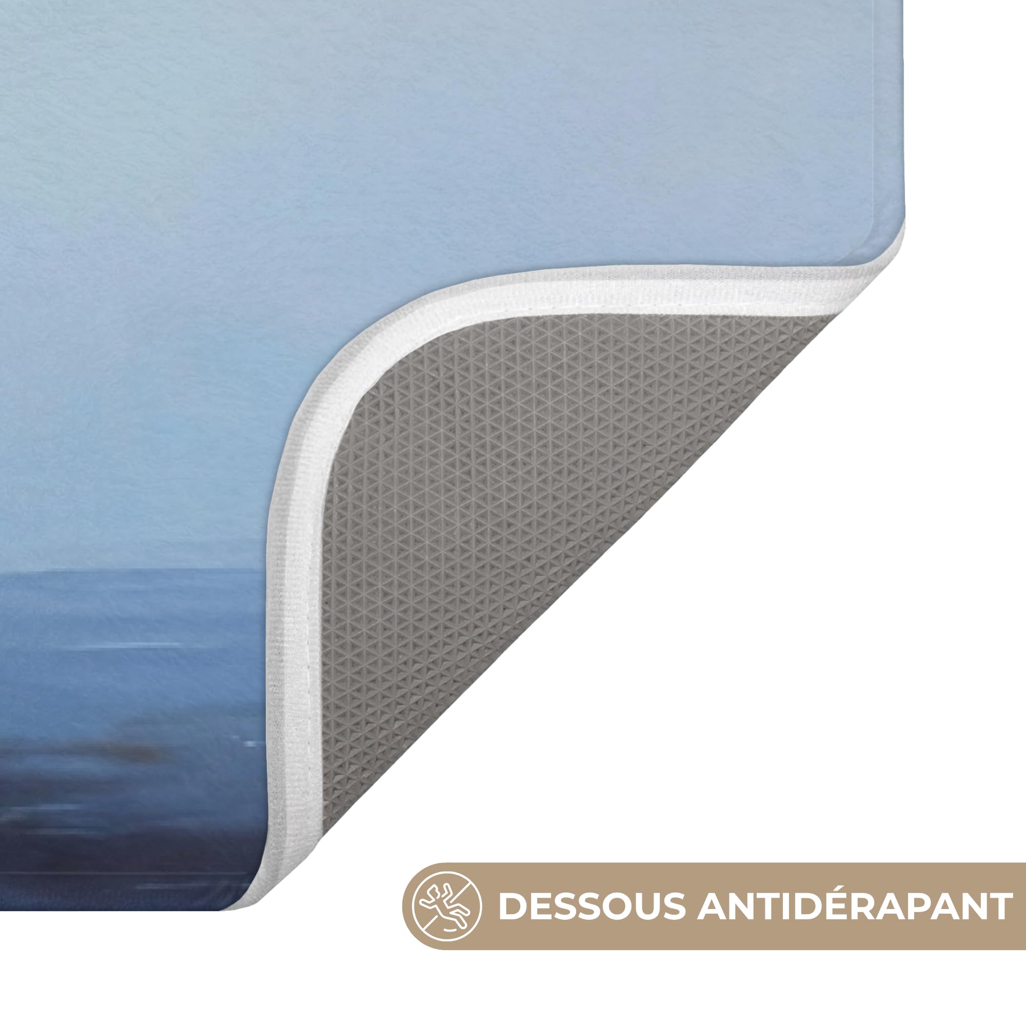 Tapis Bain Non Slip Bath Mat Douche Absorbant Antidérapant Lavable
