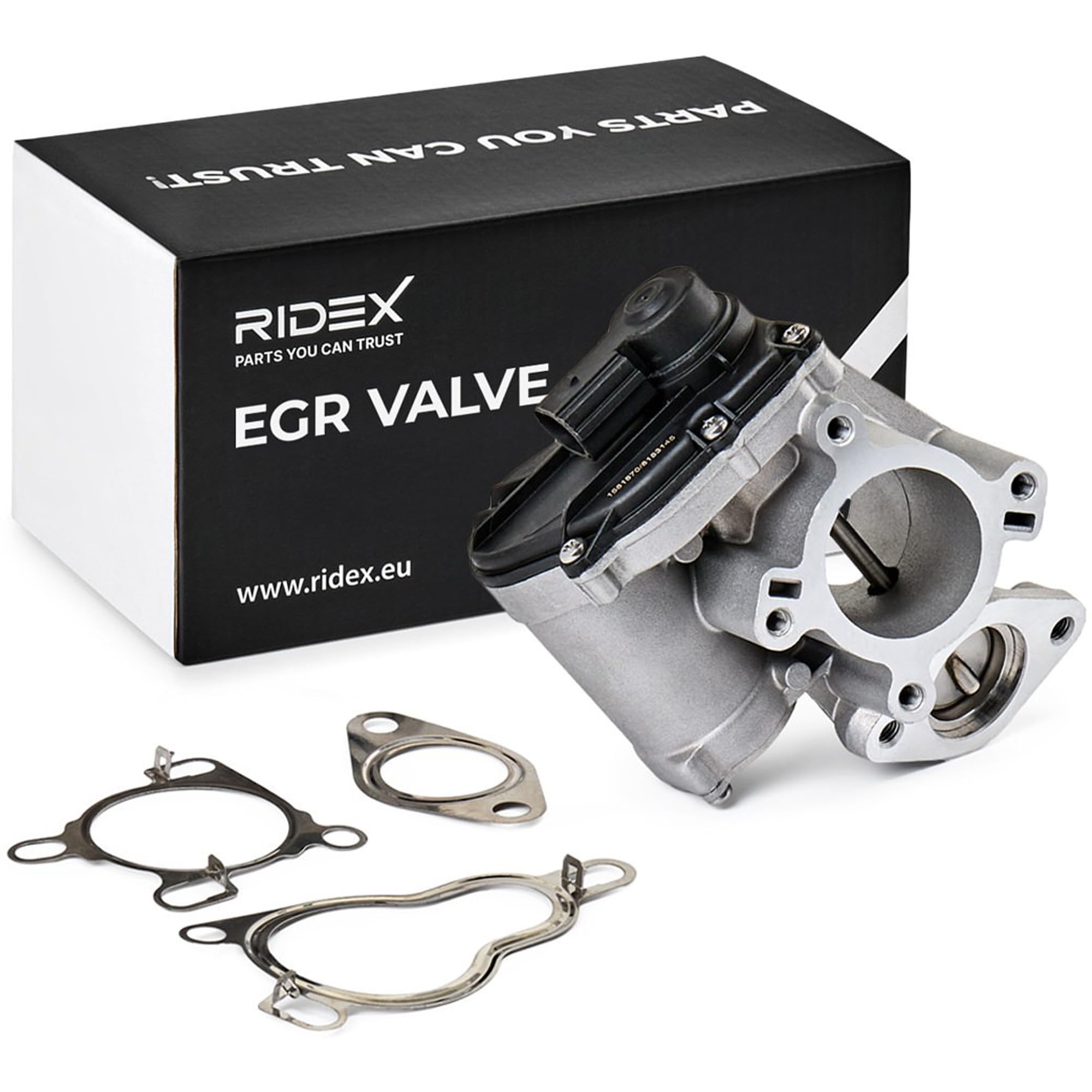 RIDEX 1145E0053 Válvula EGR eléctrico con juntas Compatible con NISSAN Qashqai/Qashqai +2 I J10, NJ10