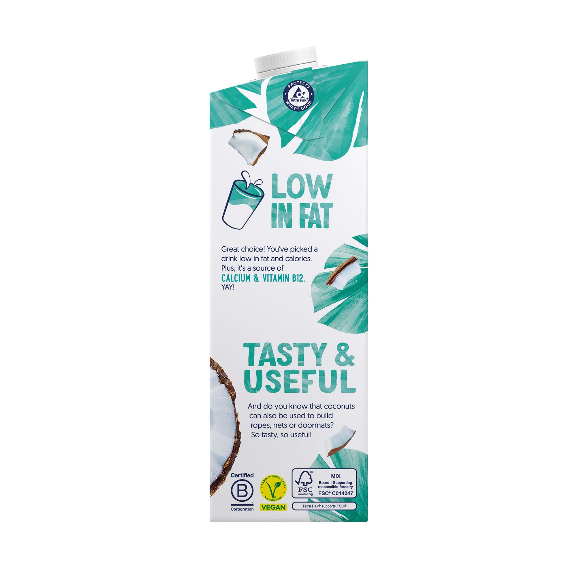 Alpro Bevanda al cocco originale, 100% a base vegetale, senza lattosio e latticini, 1 litro (6 x 1 L)