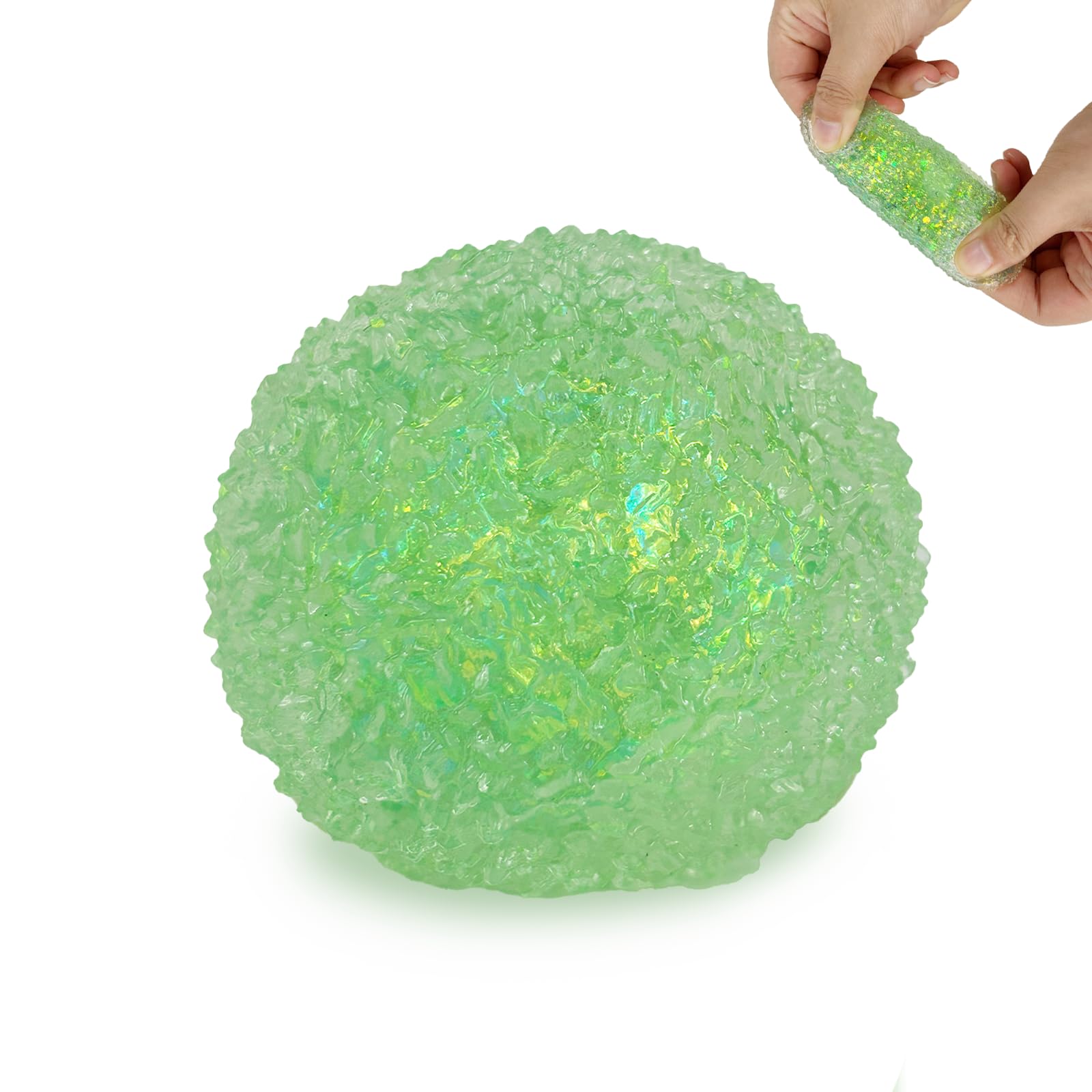 Glitter Stress Balls,1.57" Sensory Fidget For Kids & Adults,bling bling Squishy Fidget Toys, Fast Rise Gel Ball