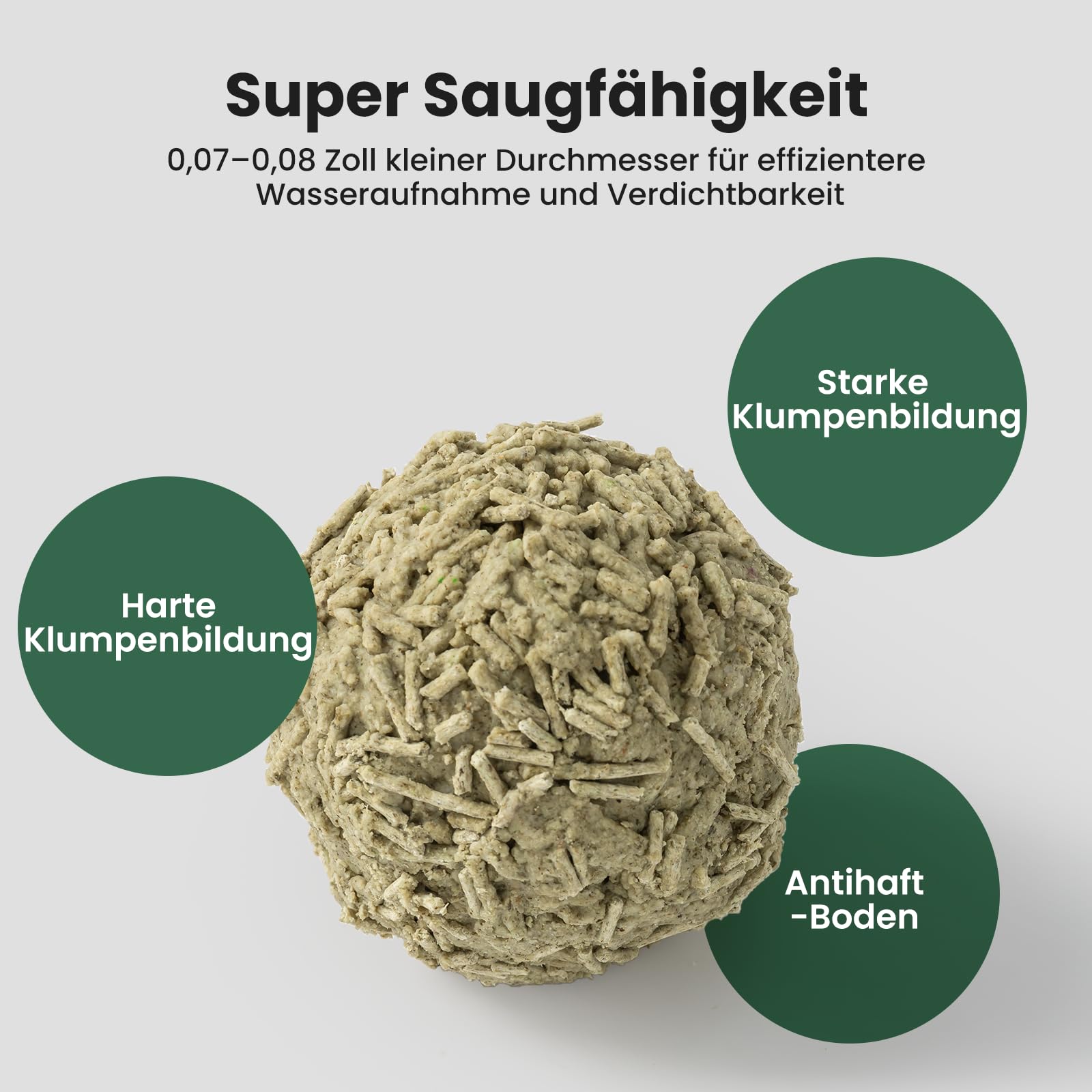 Gardner Pet Natürliche Tofu Katzenstreu 2,7 kg x 6, mit Grüntee-Extrakt | Mit Grüntee-Extrakt, Staubfrei und schnell klumpend, Geruchskontrolle, Spült in der Toilette