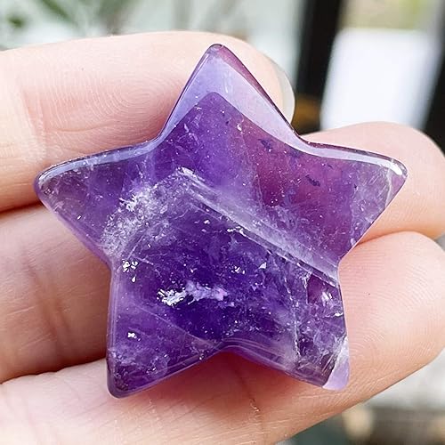 Miniatura 2 de Piedras de cristal de amatista para chakras para curación de reiki, yoga, equilibrio, meditación, pulida, mini bolsillo de piedra de palma de 1