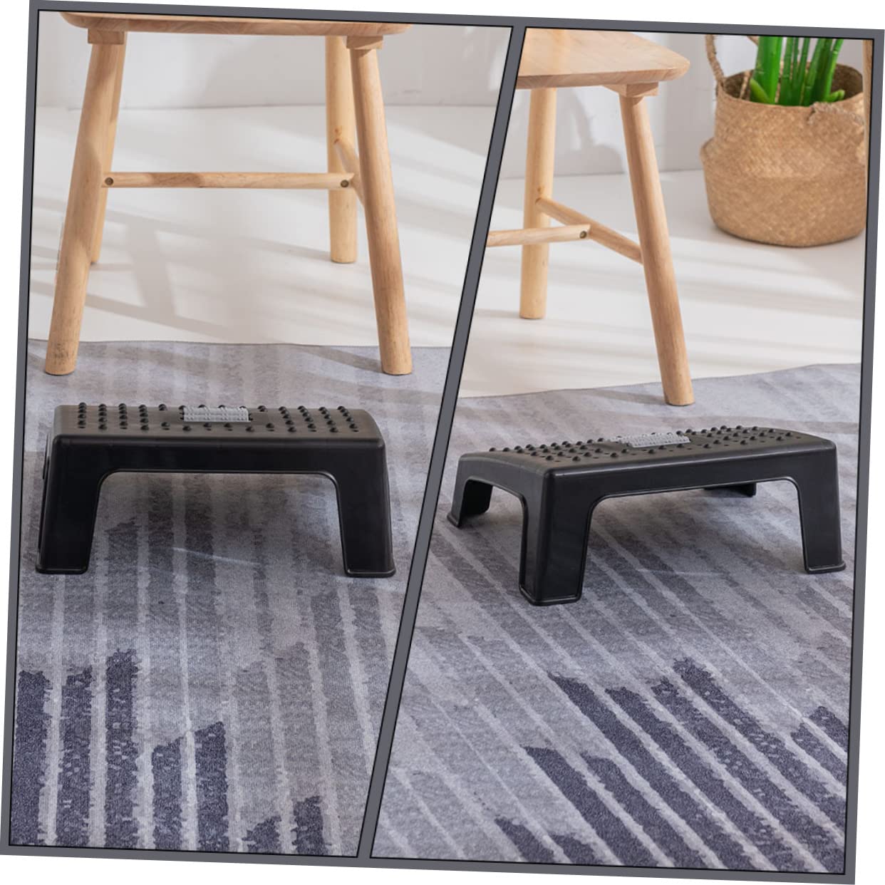 EXCEART 1pezzi Poggiapiedi Ergonomico Per Massaggio Sgabello Massaggiante Per Ufficio e Casa Design Portatile Per Comfort e Benessere Durante Lavoro