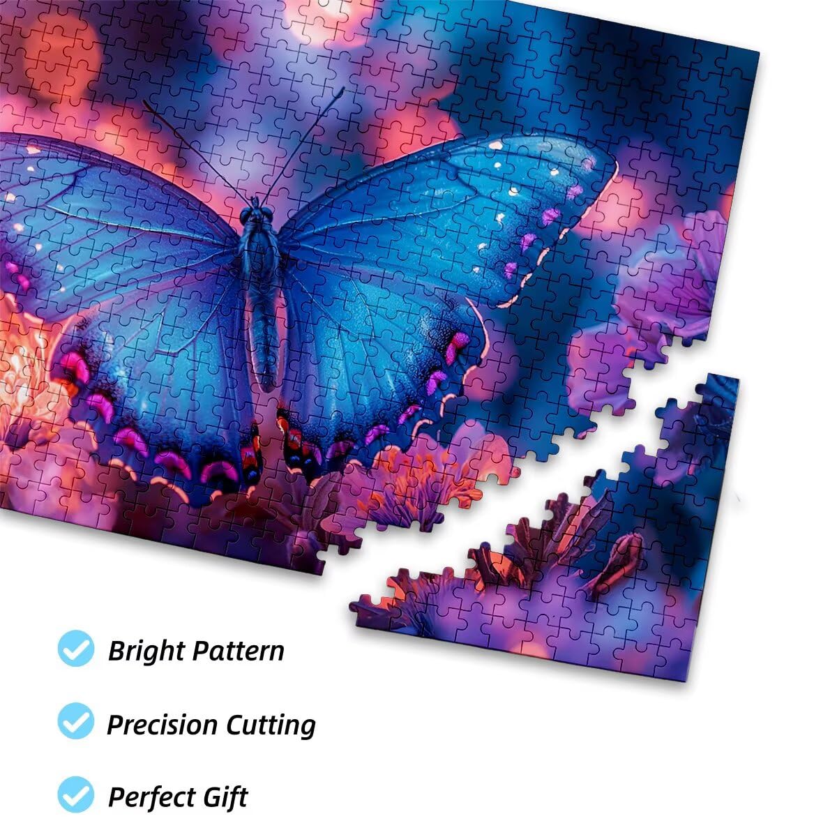 Puzzle 6000 Piezas Adultos Mariposa Puzzle para Adultos Flor Rompecabezas Juguetes Educativos Regalos Originales para Mujer Rompecabezas Entretenimiento Creativo Divertido Familia Juego 179x105cm F-53