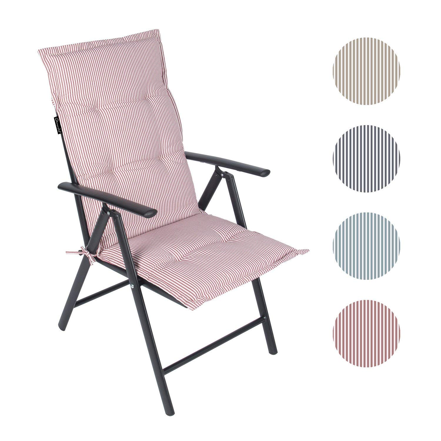 HANHAN Stuhlkissen 120x45 Cm – Verdickt, Mit Bändern, Für Gartenstuhl, Sonnenliege