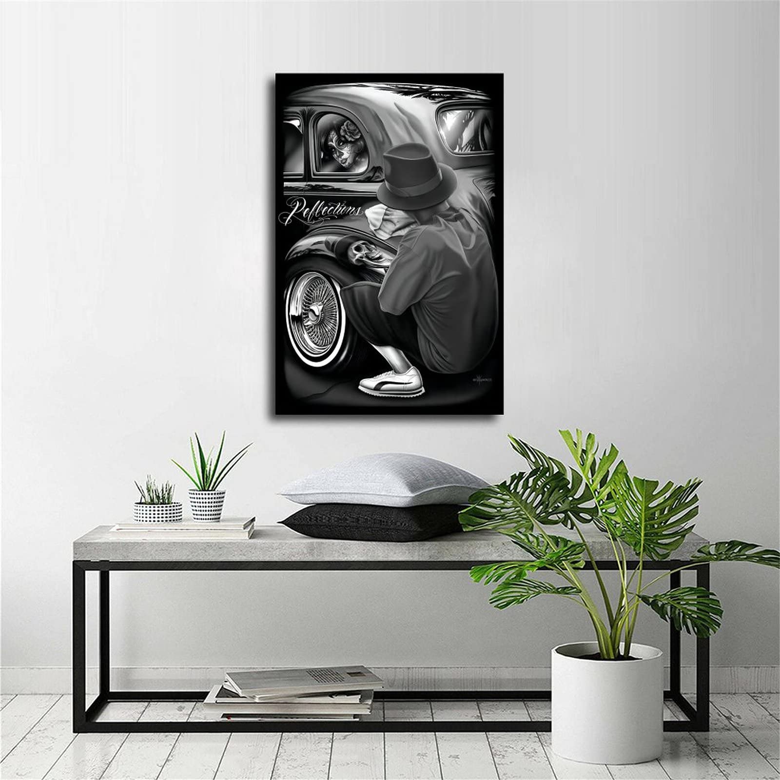 Amazon.co.jp: BKE DGA 死者の日 ローライダー クラシック スカル 反射