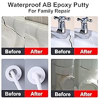 Vista 2 de Masilla Epoxi de 16 oz AB Relleno de Metal Epoxi para Reparación Rápida de Fugas Bajo el Agua de Alta Adhesión Masilla de Piscina Autoendurecible