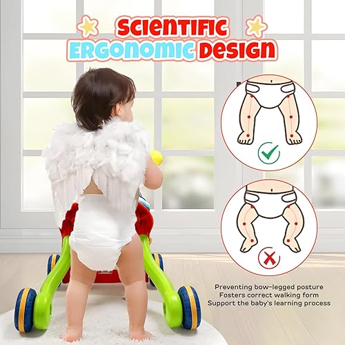 Miniatura 4 de TOY Life Andador de bebé, andador para bebé niño de 12 meses, caminador de empuje, andador para bebé, juguete para caminar, juguete de empuje para