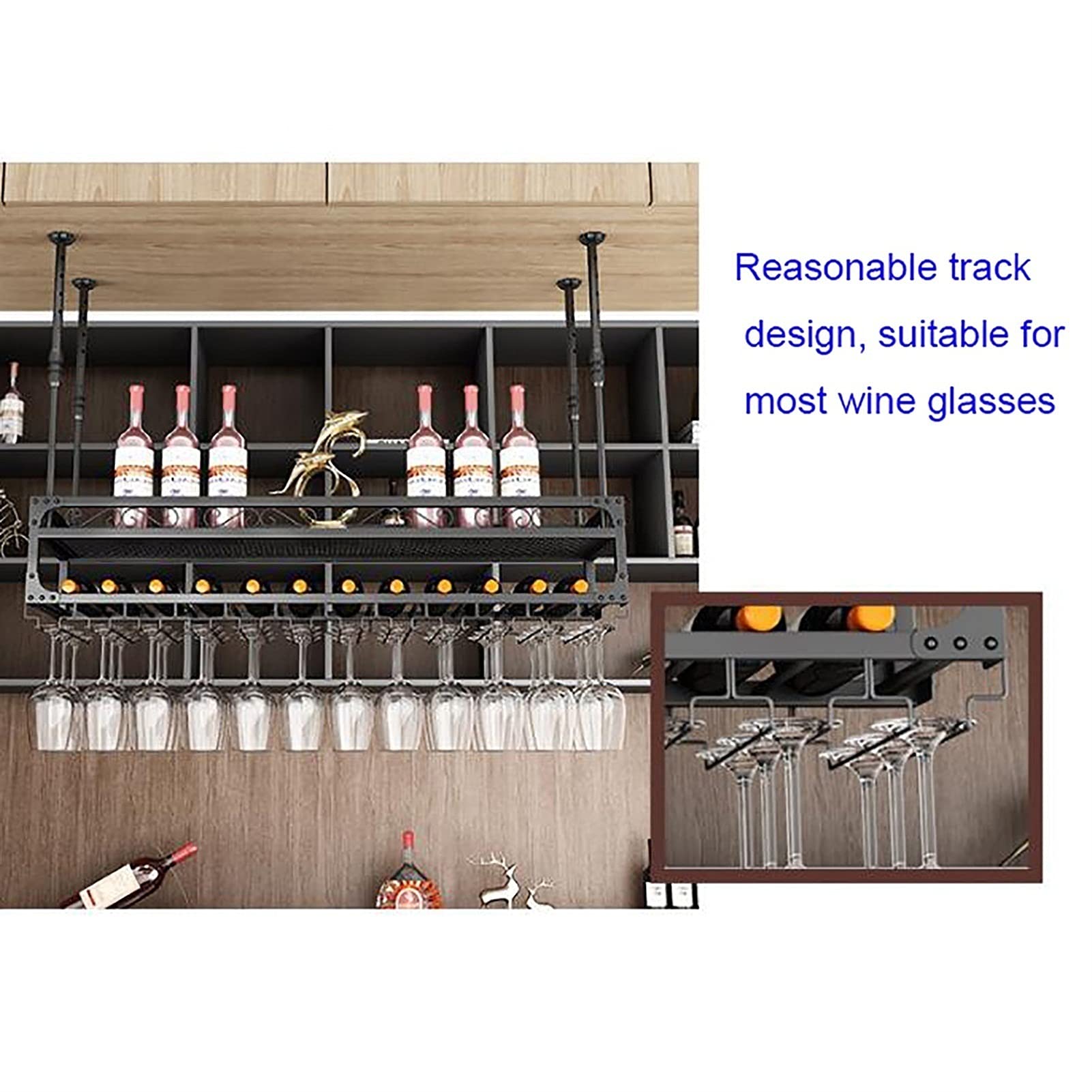 ワインゴブレットホルダーワイングラスホルダー天井ワインラック工業用ワインガラスホルダーワインSLワイングラスハンガー吊り下げ収納のキッチンワインラックワ Amazon｜工業用吊り下げワインラック、調節可能な天井ワイングラス