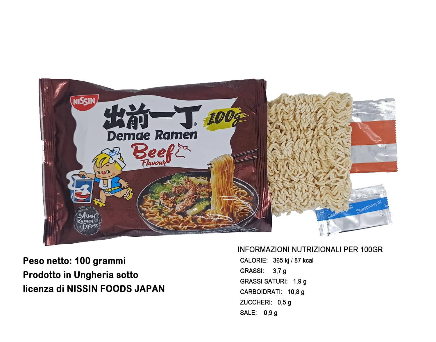 MiFan Ramen Box - Il Preferito Della Famiglia con 15 pz Deame Ramen Istantanei da Nissin per un'Esplosione di Sapori 5 Gusti Diversi