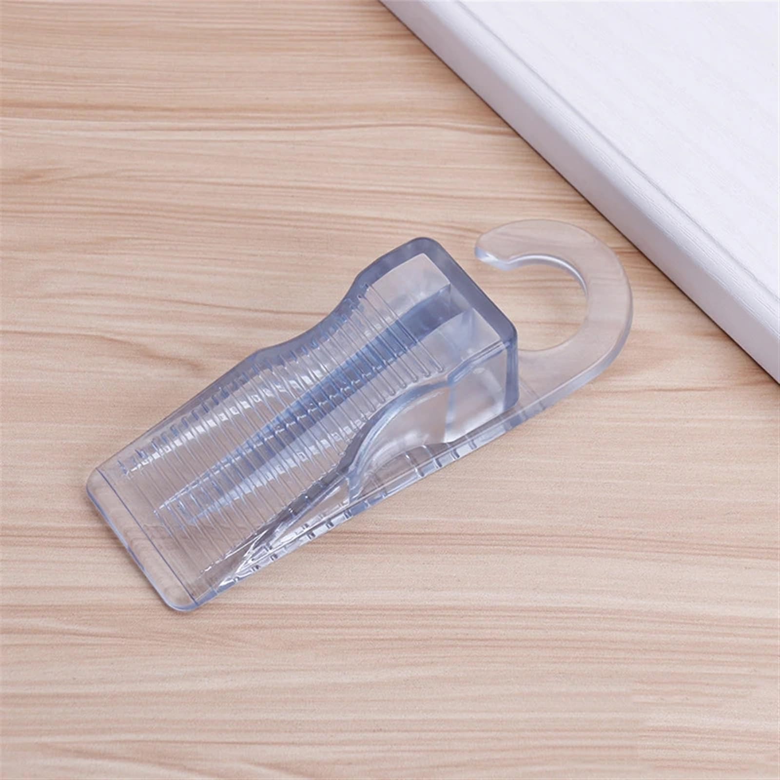 Tope de puerta móvil a prueba de pinchazos, tope de puerta práctico, tope de puerta de seguridad, tope de puerta de plástico suave sin perforaciones, 1 pieza(Transparent)
