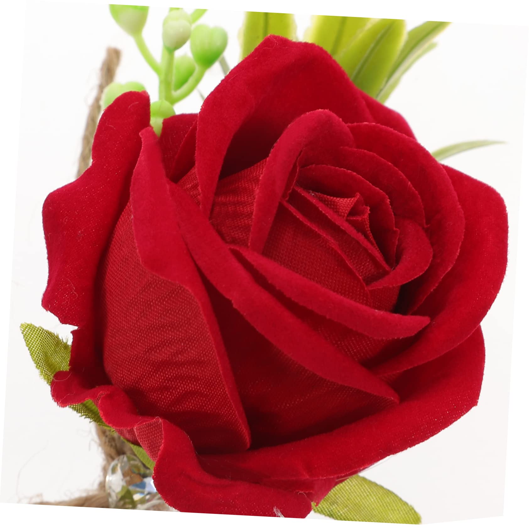 Abaodam 5 Set Di Fiori Artificiali Boutonniere Set Per Festa Di Nozze Simulazione Rose Corsages Spilla Sposo E Damigella Accessori 2 Pz * 5