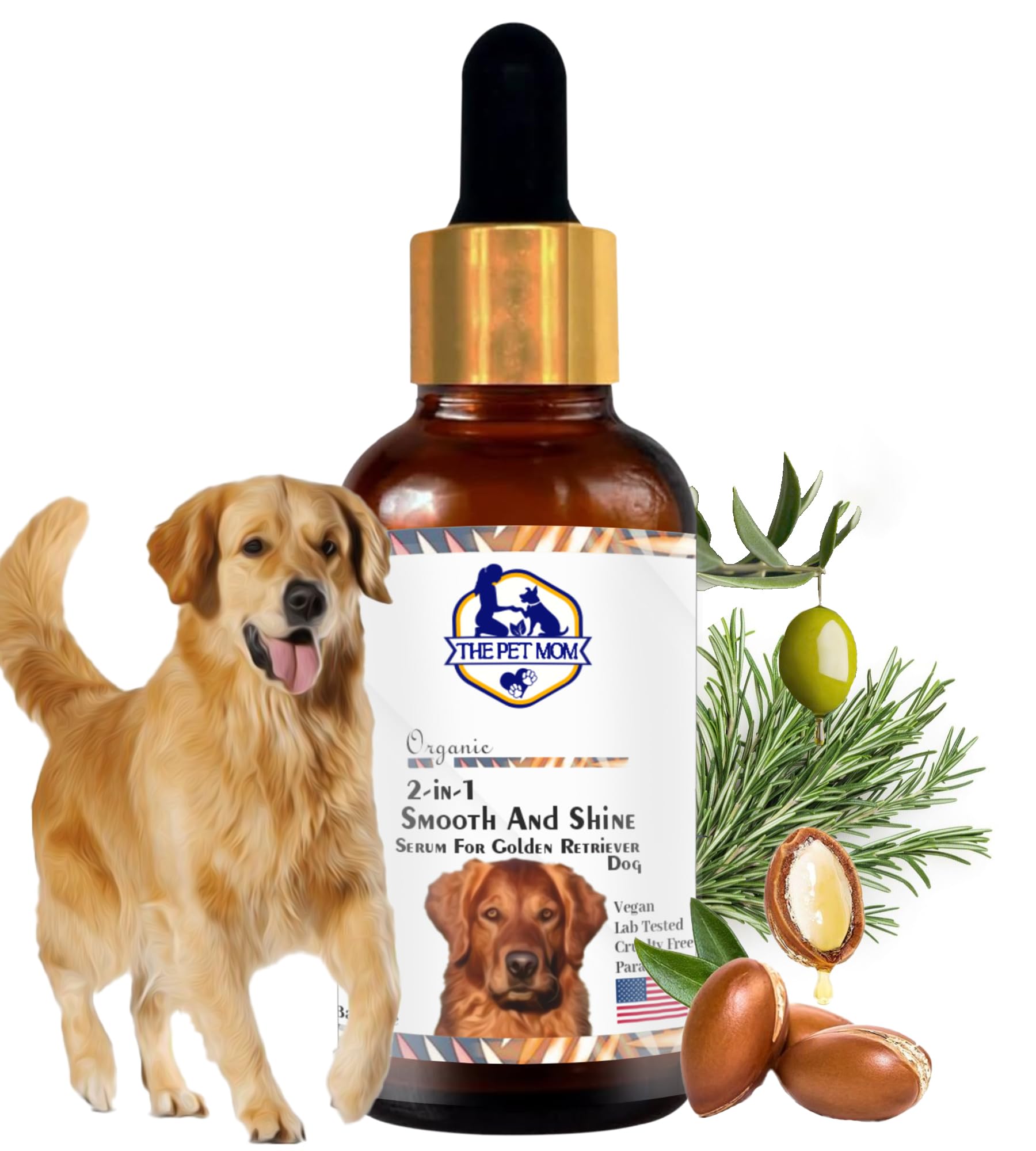 The Pet Mom 2 In 1 Smooth & Shine Dog Serum For Labrador Golden Retriever Dog –Hair Serum For Silky, Smooth & Frizz-Free Hair With Goodness Of Vitamin E, Argan, Oliver, Rosemary Oil All Dog Breed–30ml (B0CPJMM3ST) Amazon Price History, Amazon Price Tracker