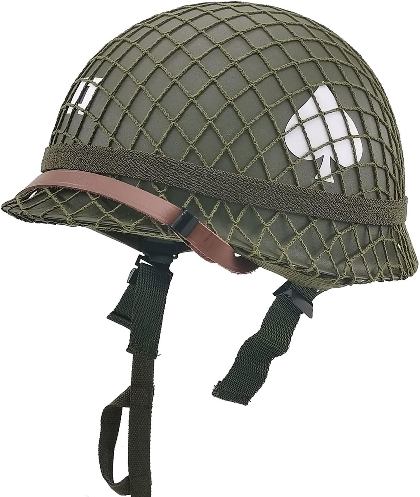 WWII US WW2 Army M1 Helmet Steel Shell with Net/Canvas Chin Strap DIY Painting